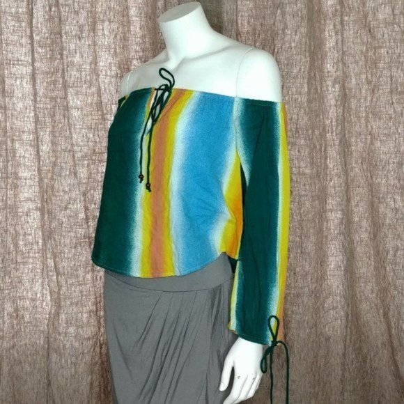 BCBGeneration Off The Shoulder Stripe Top Size XS - Picture 2 of 13